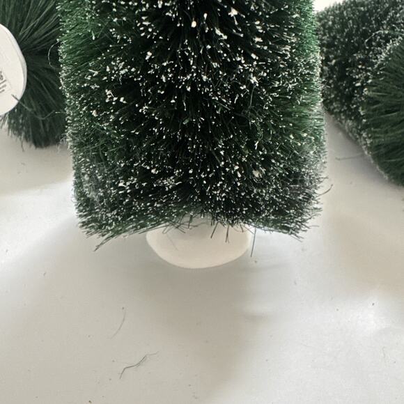 Lot 6 Dept 56 Snowy Sisal Brush Christmas Trees Christmas Village Display Decor - Picture 12 of 12